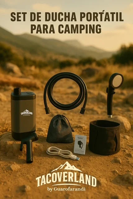 Portable Camping Shower with LED Display & 6000mAh Rechargeable Battery