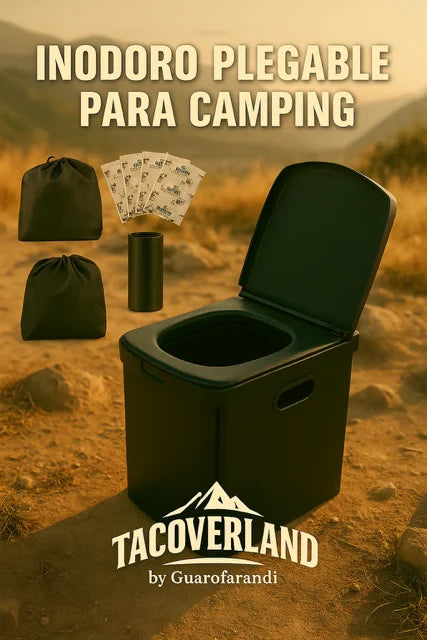 Portable Camping Toilet – 16.5” Tall with Lid and Carry Bag