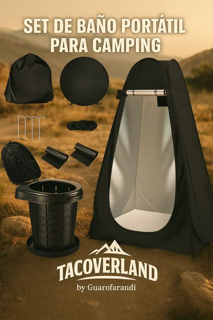 Portable Camping Bathroom Set – XL Kit with Privacy Cabin and Toilet Included